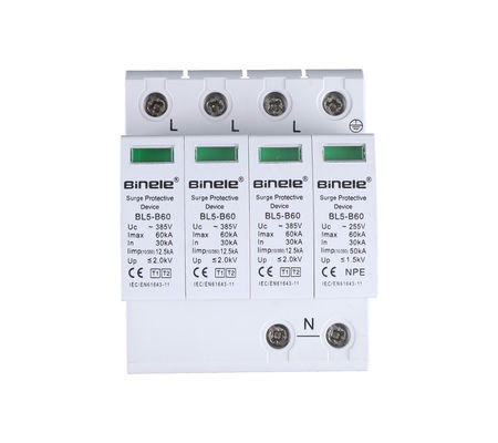 qualità  BL5-B60 3P+N SPD Voltage Protection 60KA Surge Protective Device Binele Lightning Arrester fabbrica