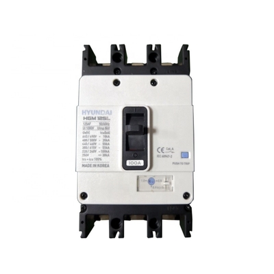220/240VAC mccb electrical high voltage circuit breaker HGM 125L/3P 100A 100kA